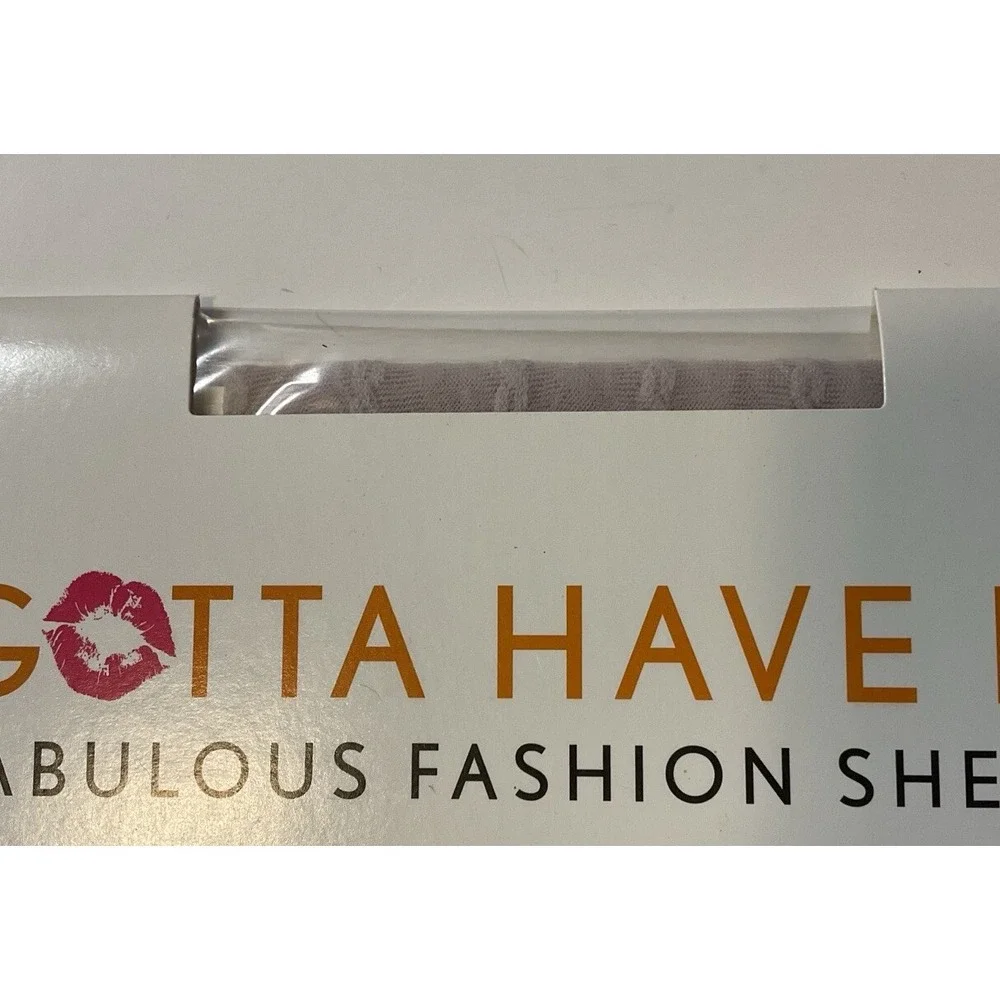 NIP 2 Pairs HUE Gotta Have It! Fashion Sheers‎ Control Top Pantyhose Sachet Sz 3